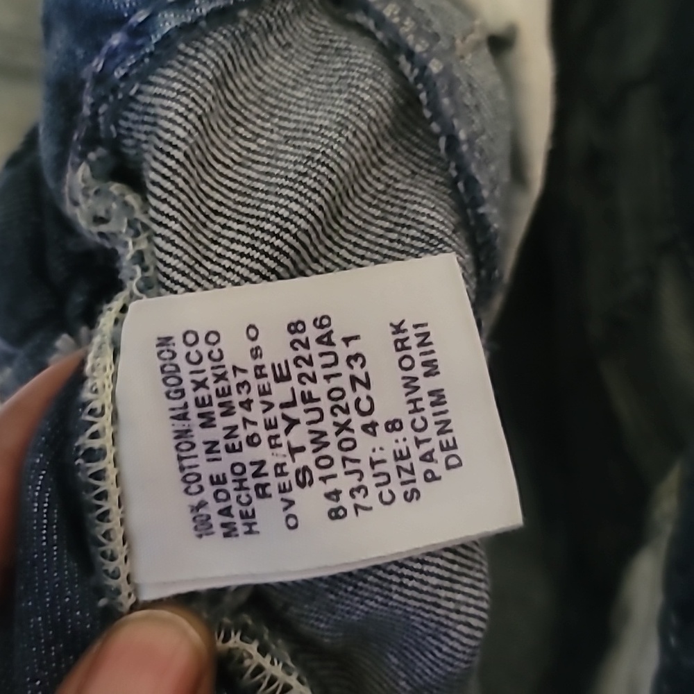 Patchwork Denim Mini Skirt - image 3